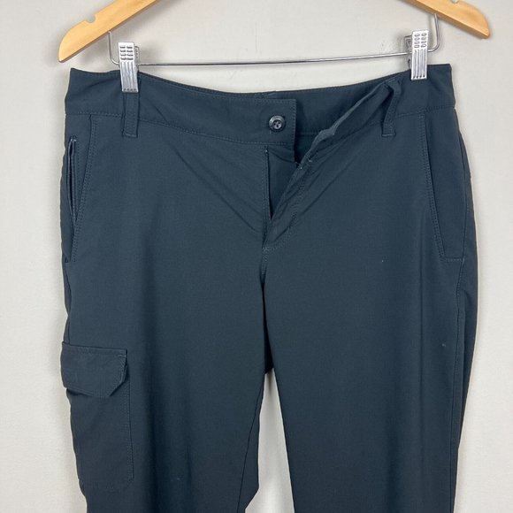 Eddie Bauer Travex Pants Womens 6 Black Fleece Lined Hiking Winter Straight Leg - Picture 15 of 16